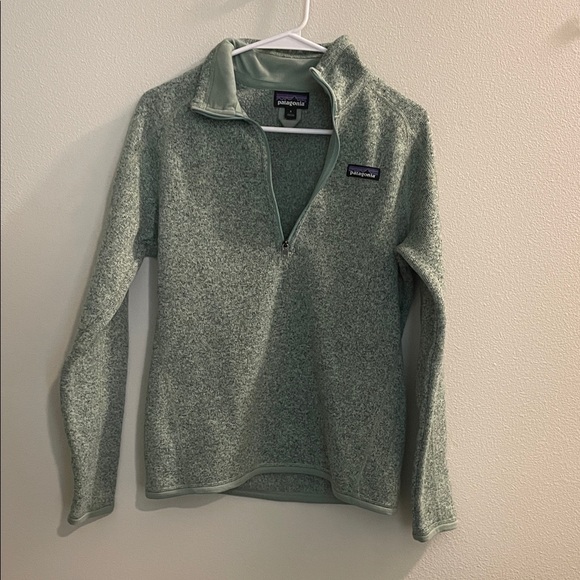 Patagonia Tops - Patagonia Green Quarter-Zip Sweatshirt